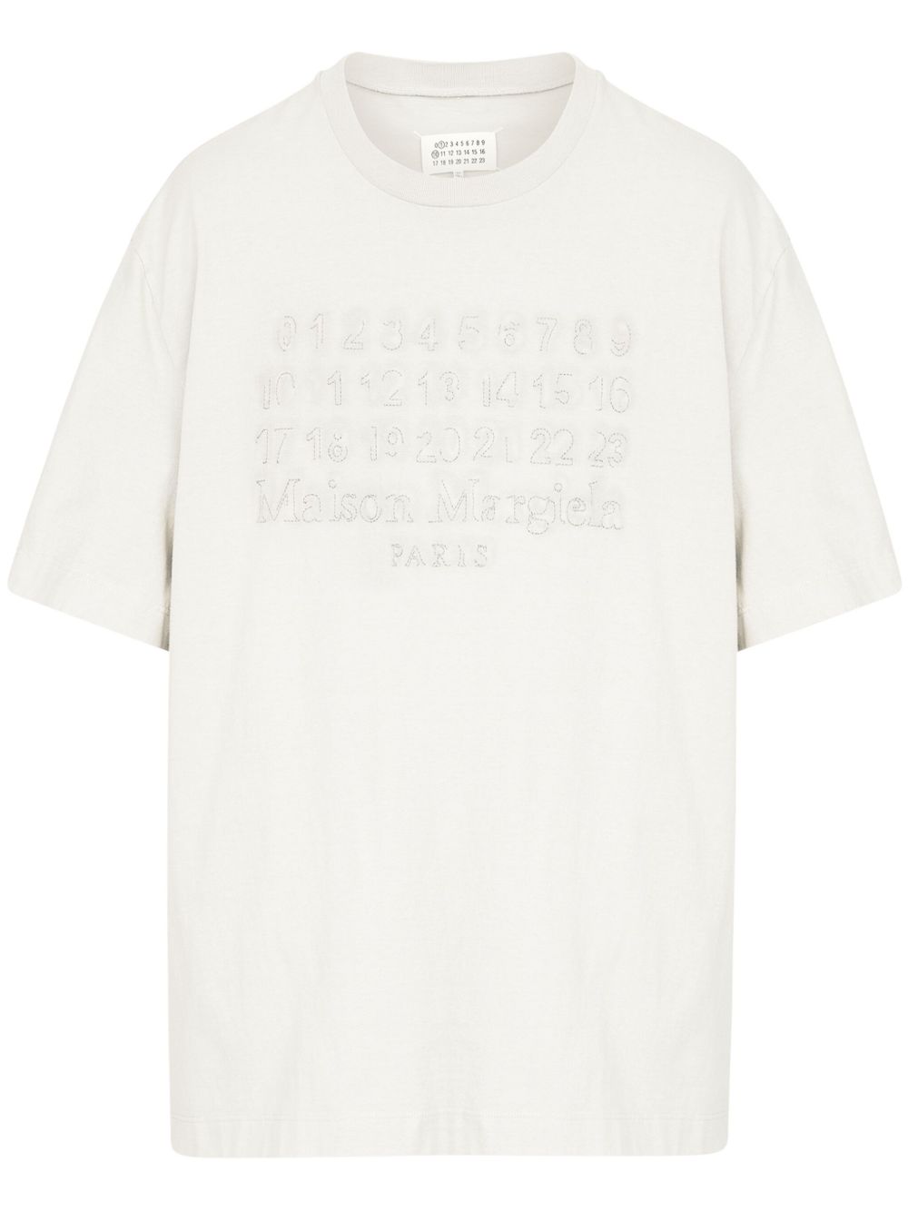 embroidered logo t-shit unisex ecru - MAISON MARGIELA - d — 2